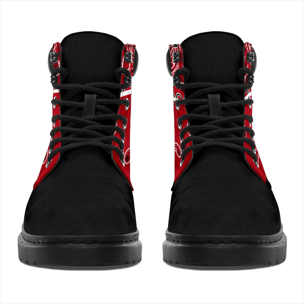 Classic Red Bandana Blackout All Season Boots