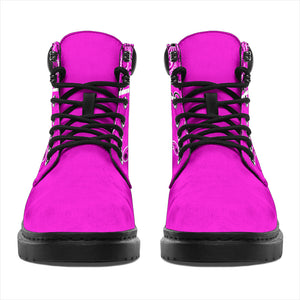 Abruptly Pink Bandana All-Season Boots