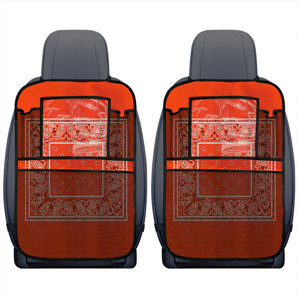 Perfect Orange Bandana Back Seat Organizers