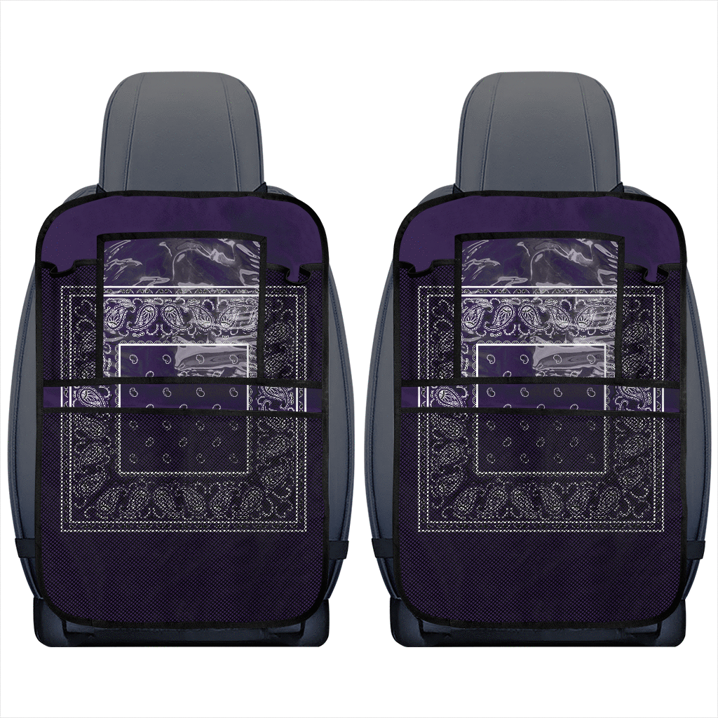 Royal Purple Bandana Back Seat Organizers