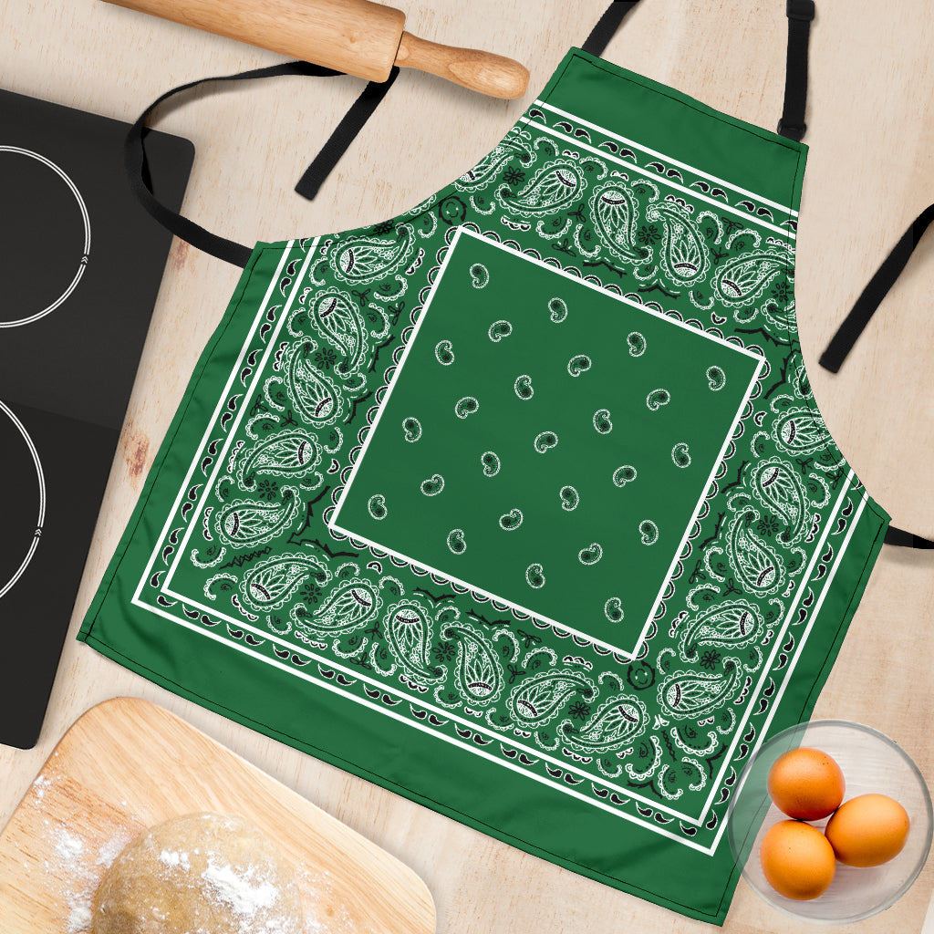 Classic Green Big Bandana Apron