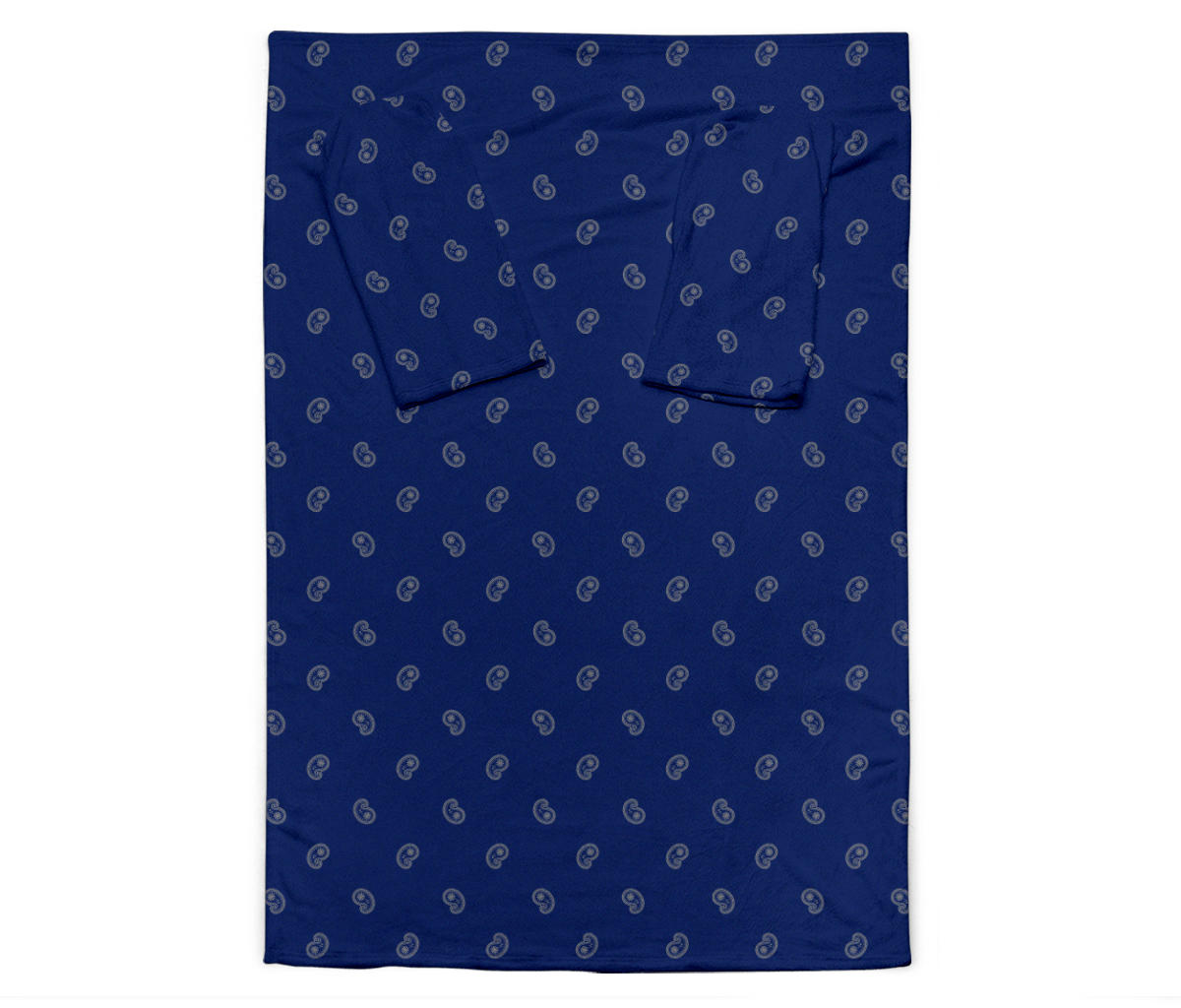 Blue and Gray Bandana Monk Blankets
