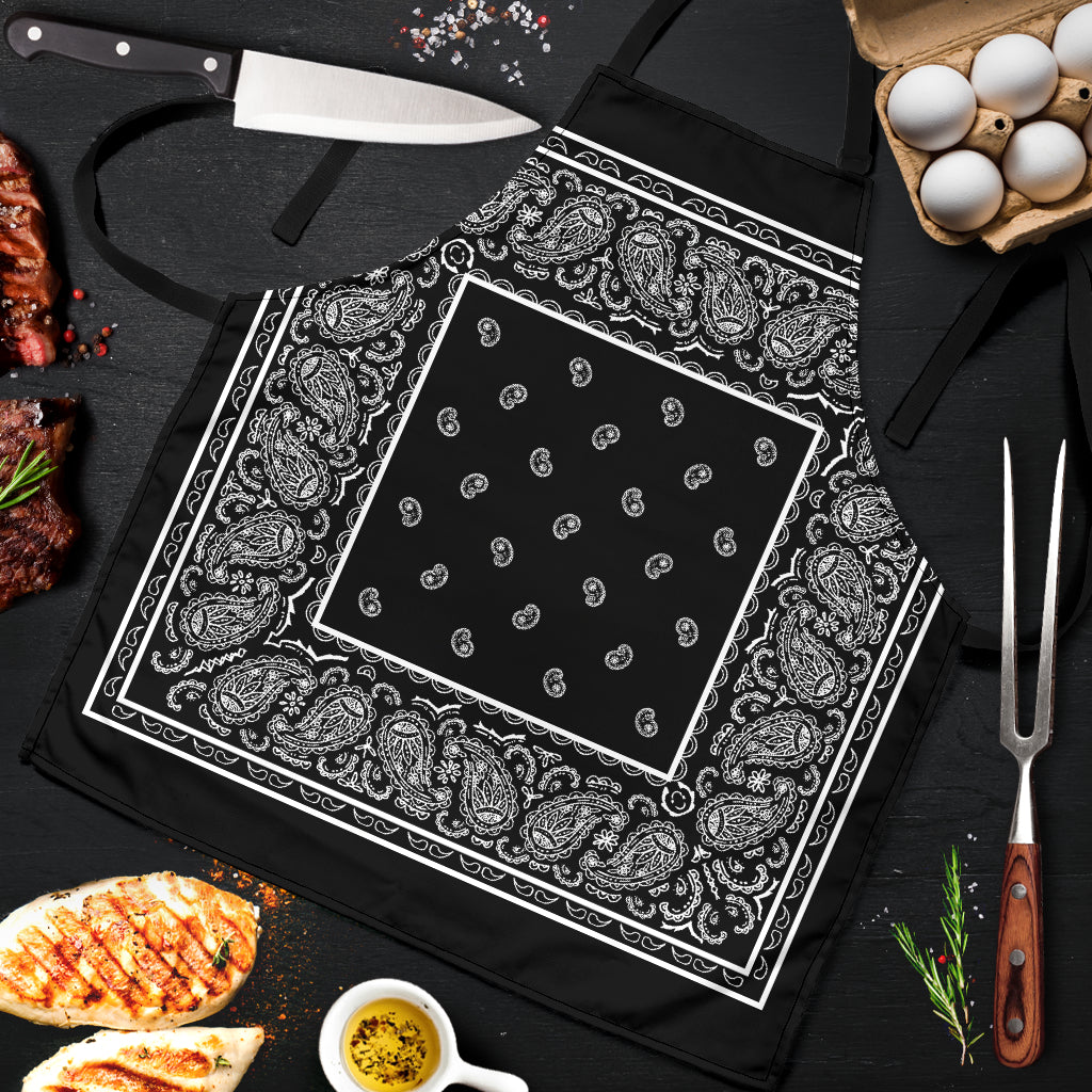 Black Big Bandana Apron
