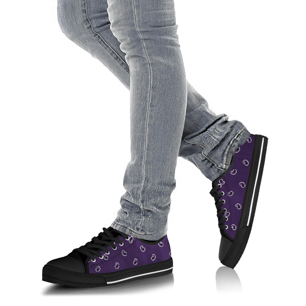 Canvas Low Top Sneakers - Royal Purple Paisley