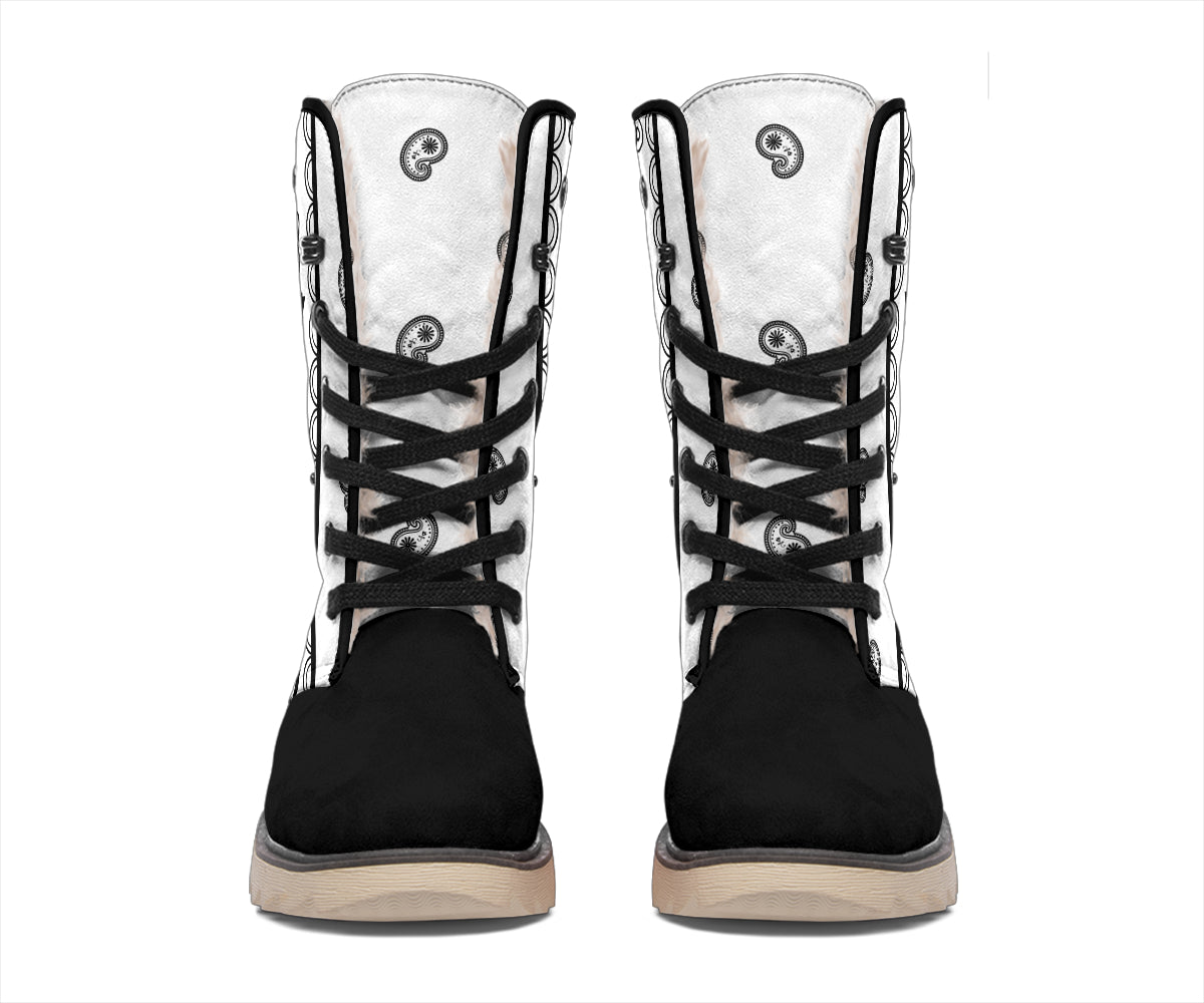 White Bandana Women's Winter Boots