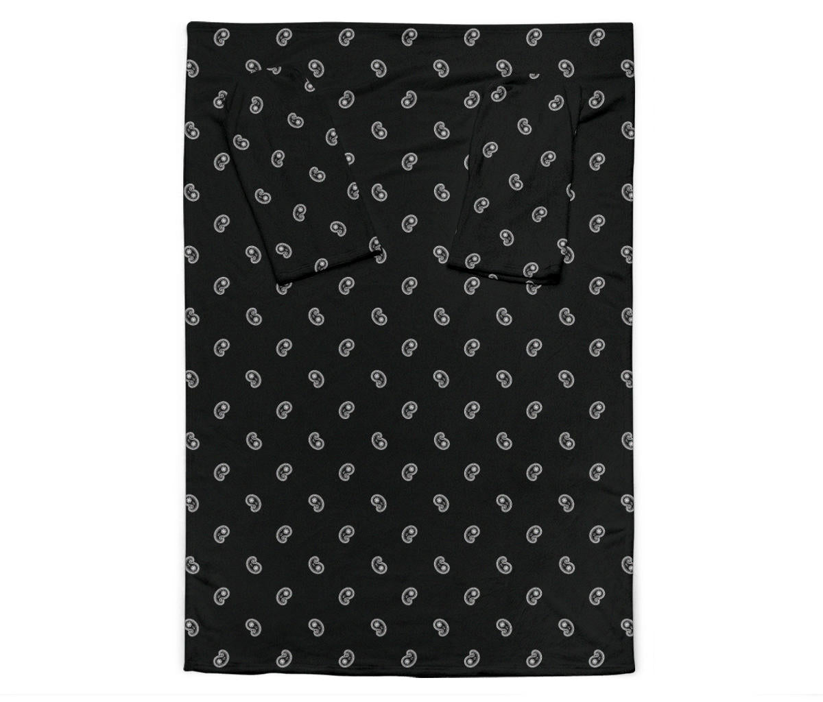 Black and White Bandana Monk Blankets