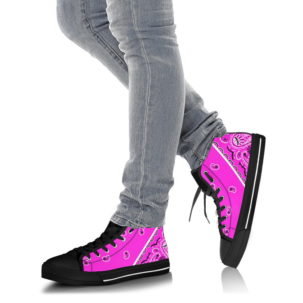 Abruptly Pink Bandana High Top Sneakers