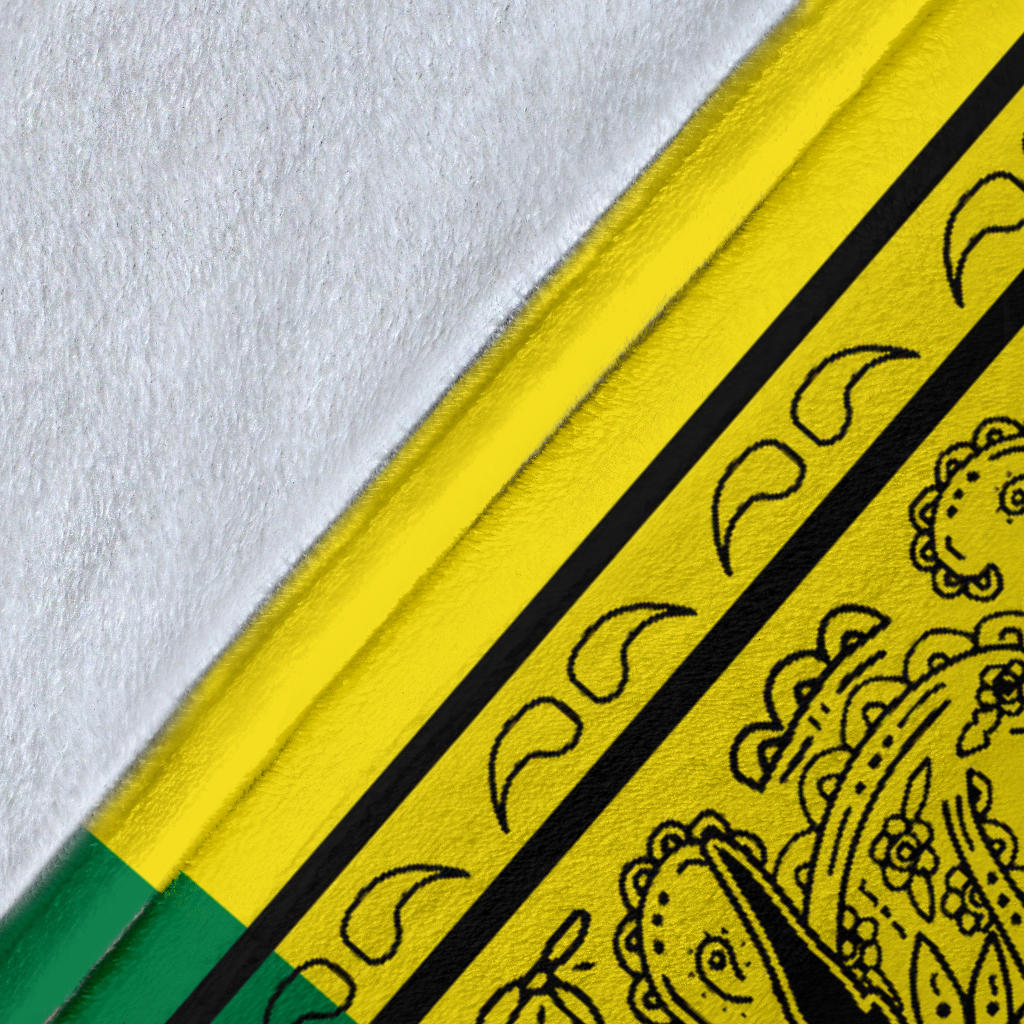 Ultra Plush Rasta 420 Bandana Throw Blanket