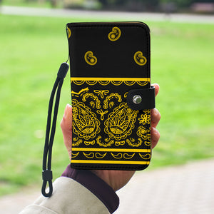 Black Gold Bandana Phone Case Wallet
