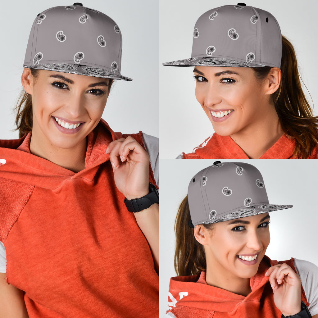 Classic Gray Bandana Snapback Cap