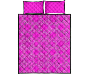 Quilt Set - Abruptly Pink Bandanas DB Quilt w/Shams