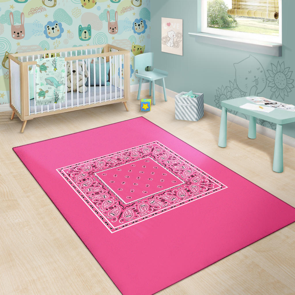 pink nursery rug