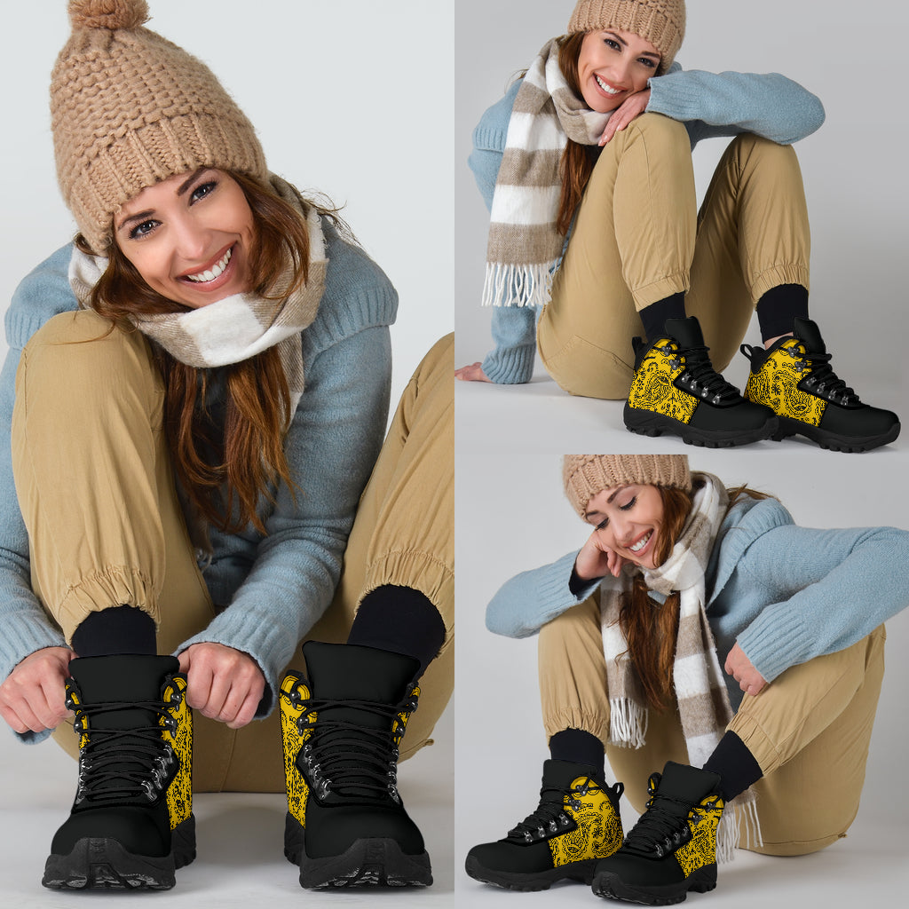 Gold Bandana Alpine Boots
