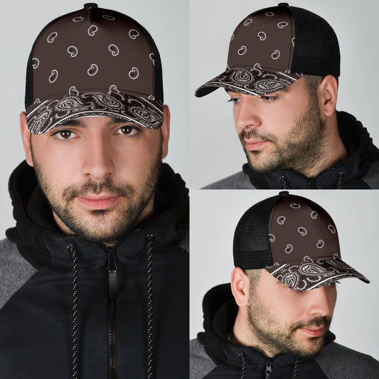 brown bandana mech back ball caps