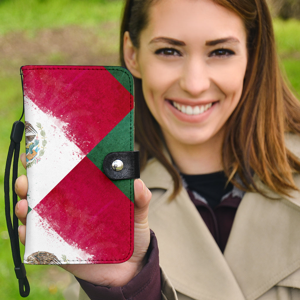Mexican flag phone wallet