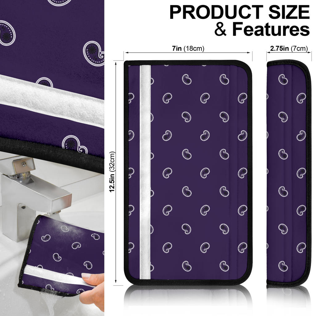 Royal Purple Bandana Seat Belt Covers - Styles