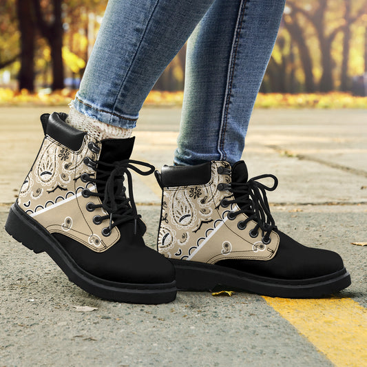 Khaki Bandana Blackout All Season Boots