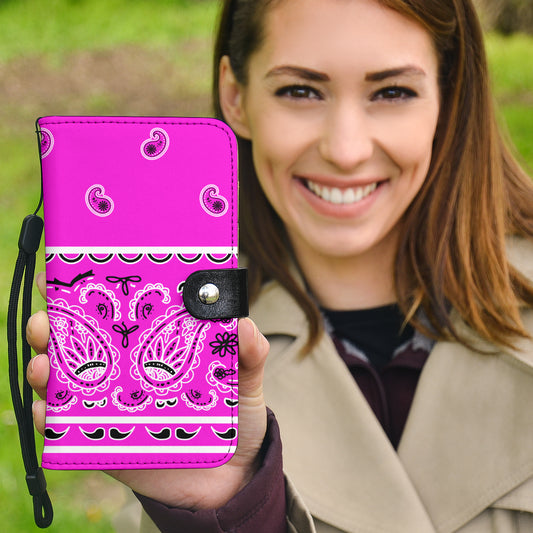 Abruptly Pink Bandana Phone Case Wallet