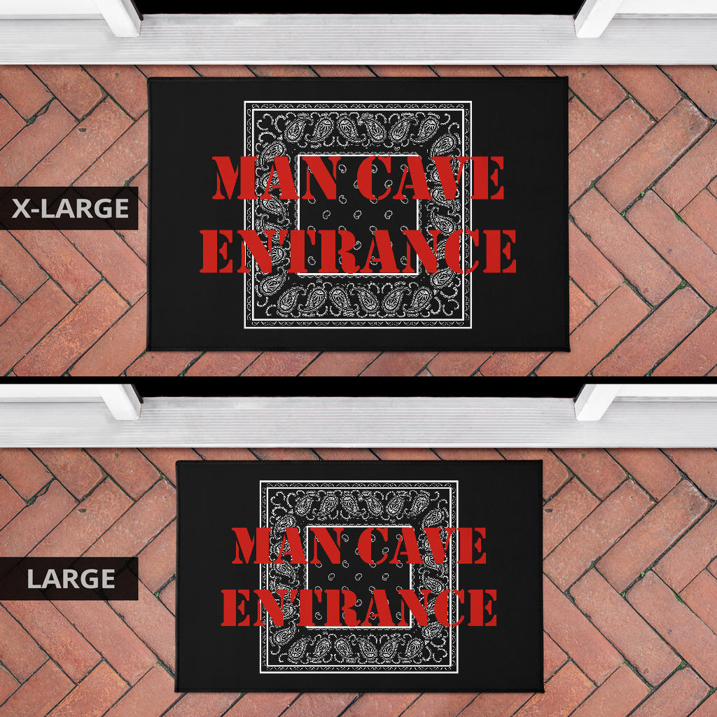 Black Bandana Door Mats