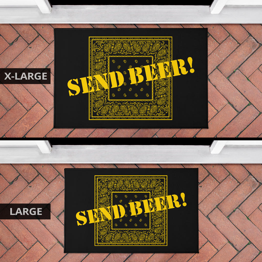 Black Gold Bandana Door Mats
