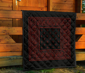 Quilt - Black and Red Bandana Quilt