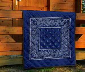Quilt - Blue and Gray Bandana Quilt