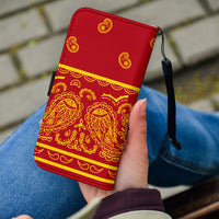 Red and Gold Bandana Phone Case Wallet