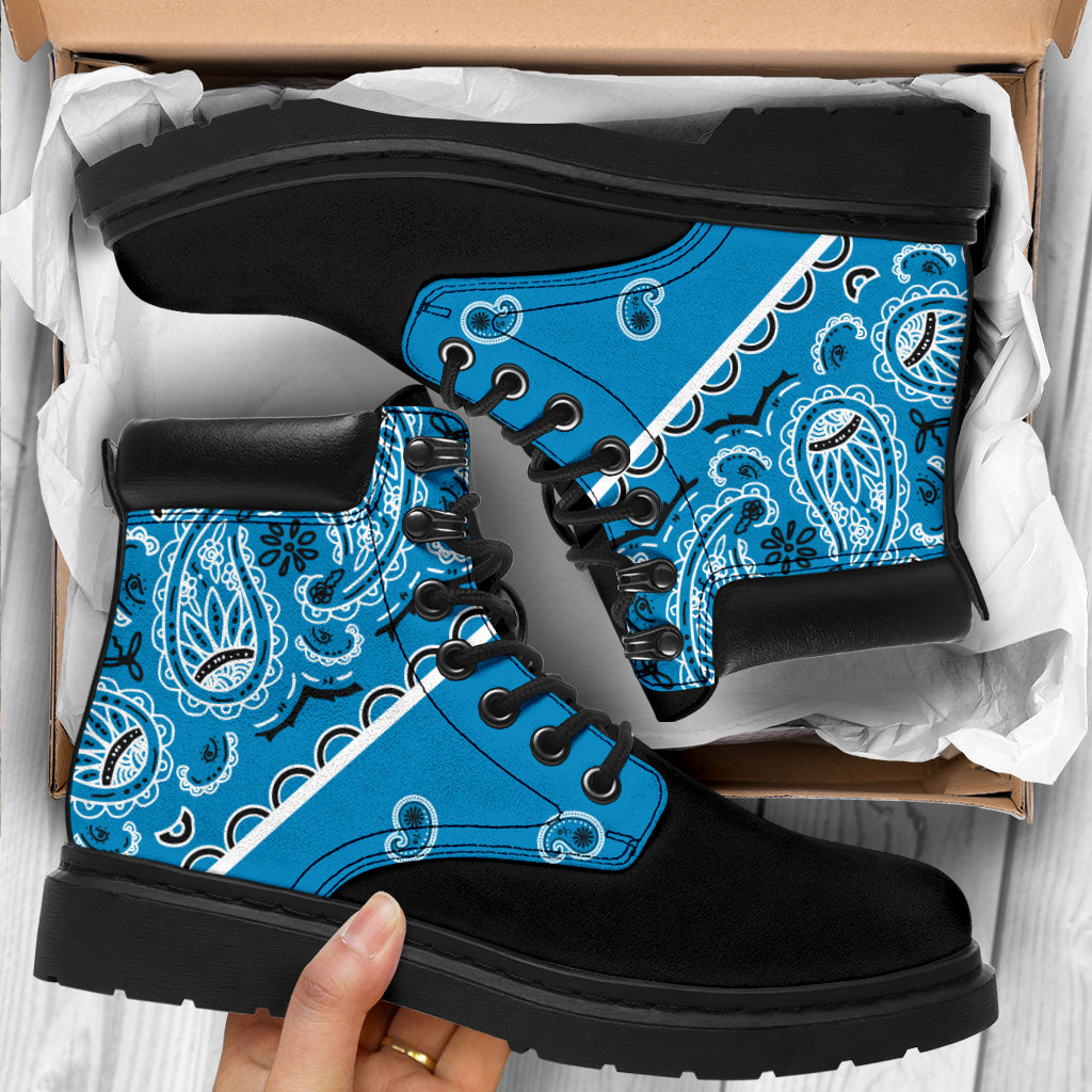 Sky Blue Bandana Blackout All Season Boots