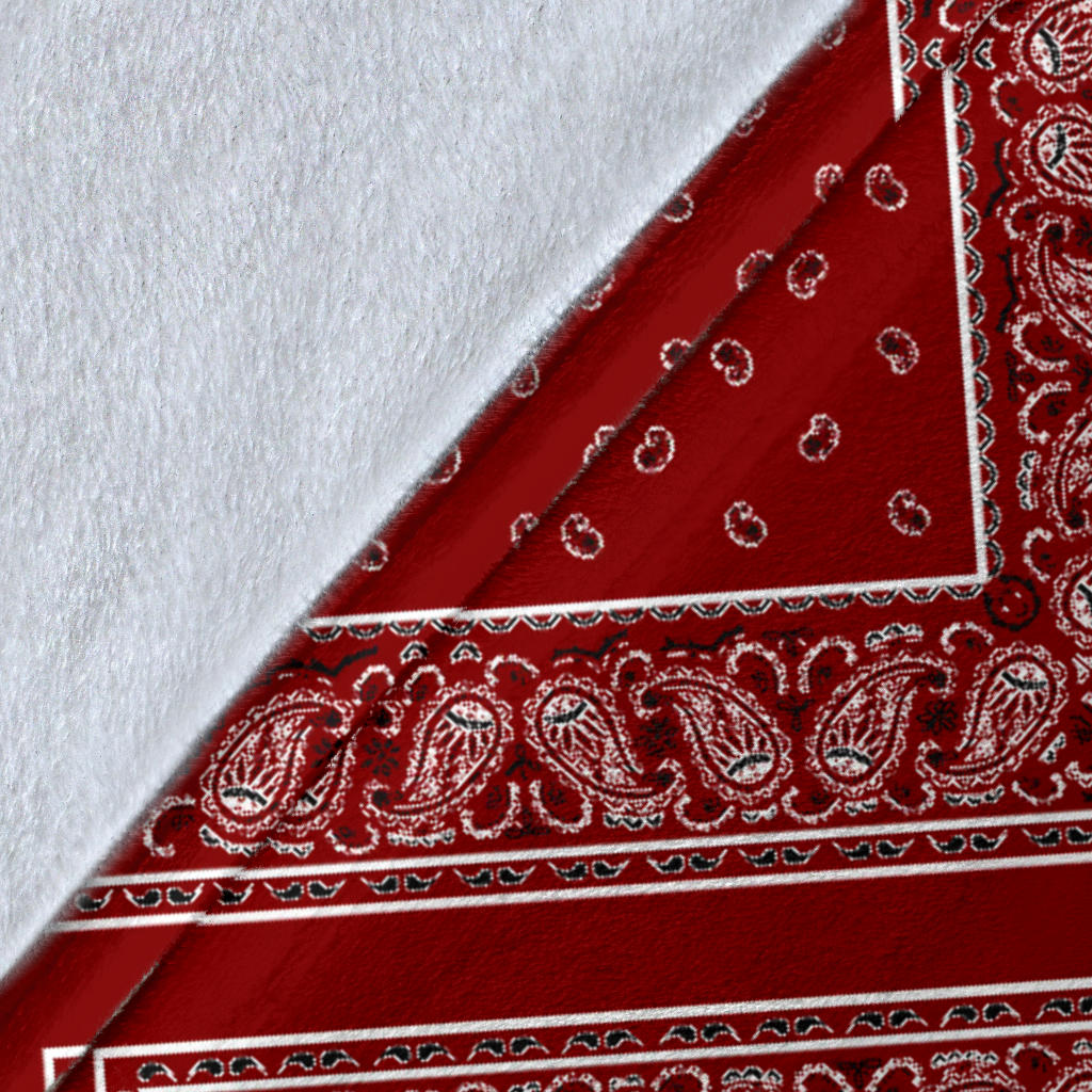 Ultra Plush Maroon Bandana Diamond Throw Blanket
