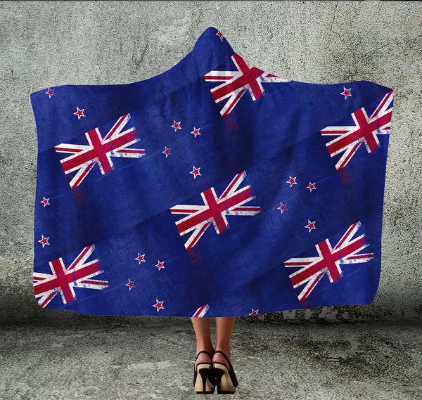 New Zealand Flag Hooded Blanket The Bandana Blanket Company