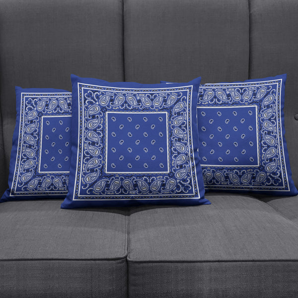 Blue bandana 2024 pillow cases