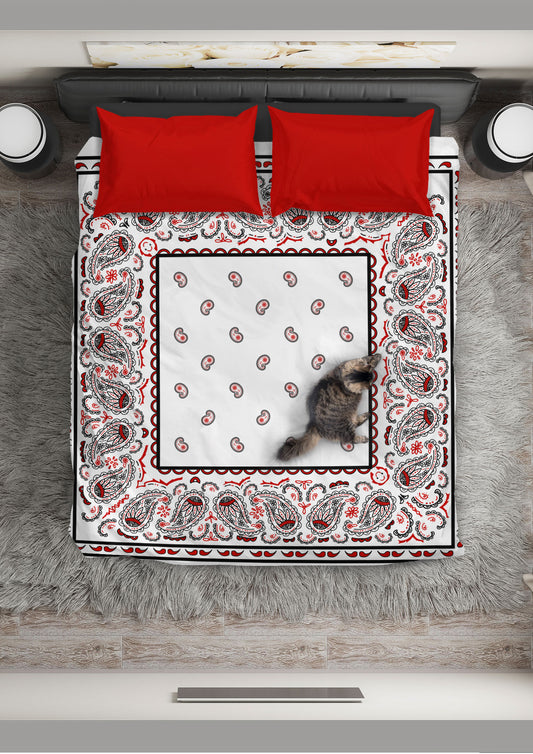 White Bandana Duvet Cover Sets