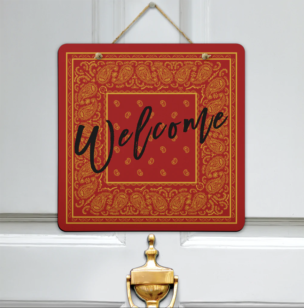 Bandana Door Signs – Bold Paisley Entryway Decor