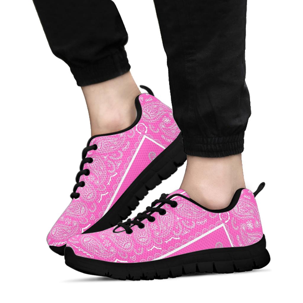 Low Top Sneaker - Bright Pink on Black