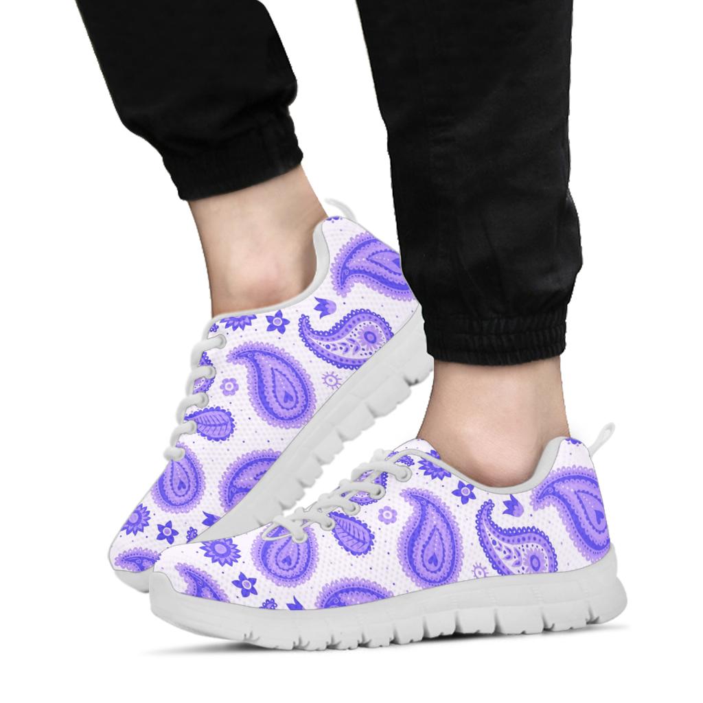 Low Top Sneaker - Amethyst Paisley White Sole