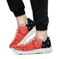 Low Top Sneaker - Red w Black Heal