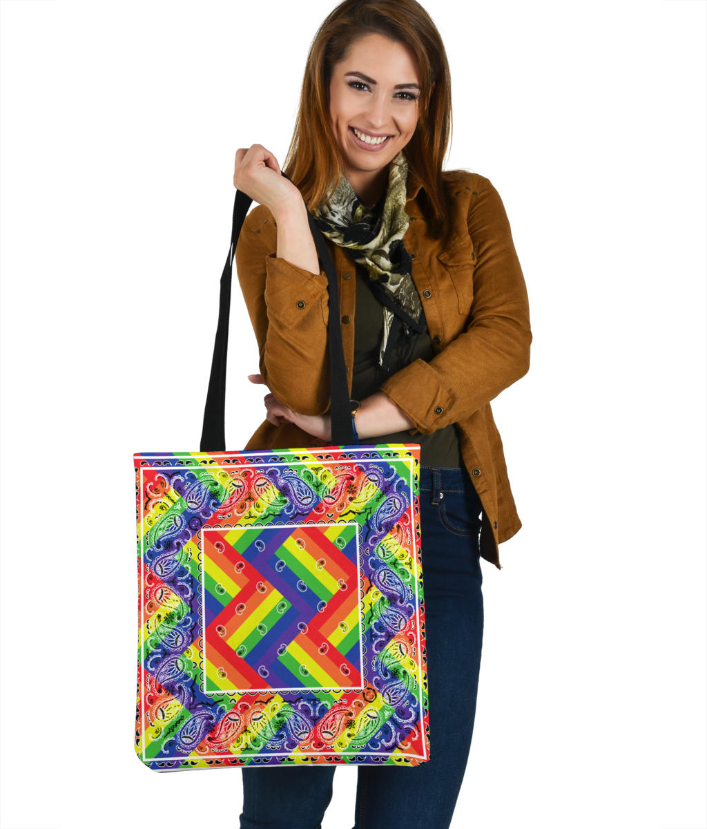 ZigZag Rainbow Bandana Tote Bag