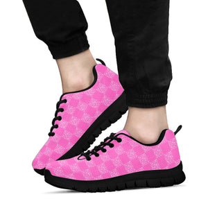 Low Top Sneaker - Pink CheckerBoard on Black