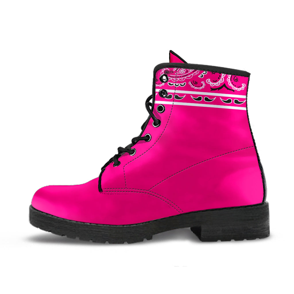 Banded Ultra Pink Leather Bandana Boot