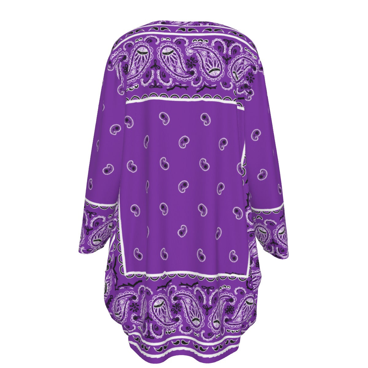 Crew Neck Dress Loose Fit - Grape
