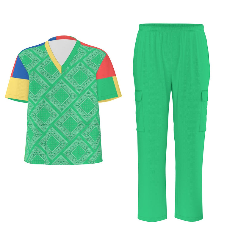 Scrubs - Little Diamond Green MC Bandana Scrubs w Green Bottoms