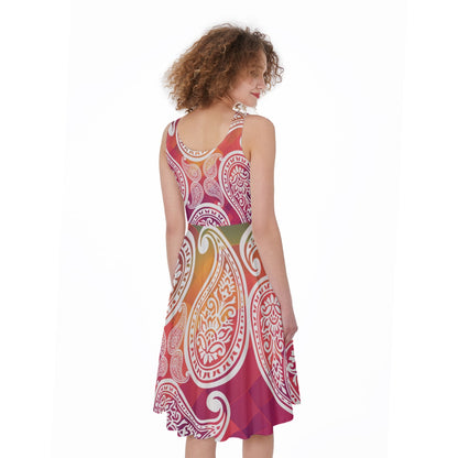 Colorful Paisley Sleeveless Dress