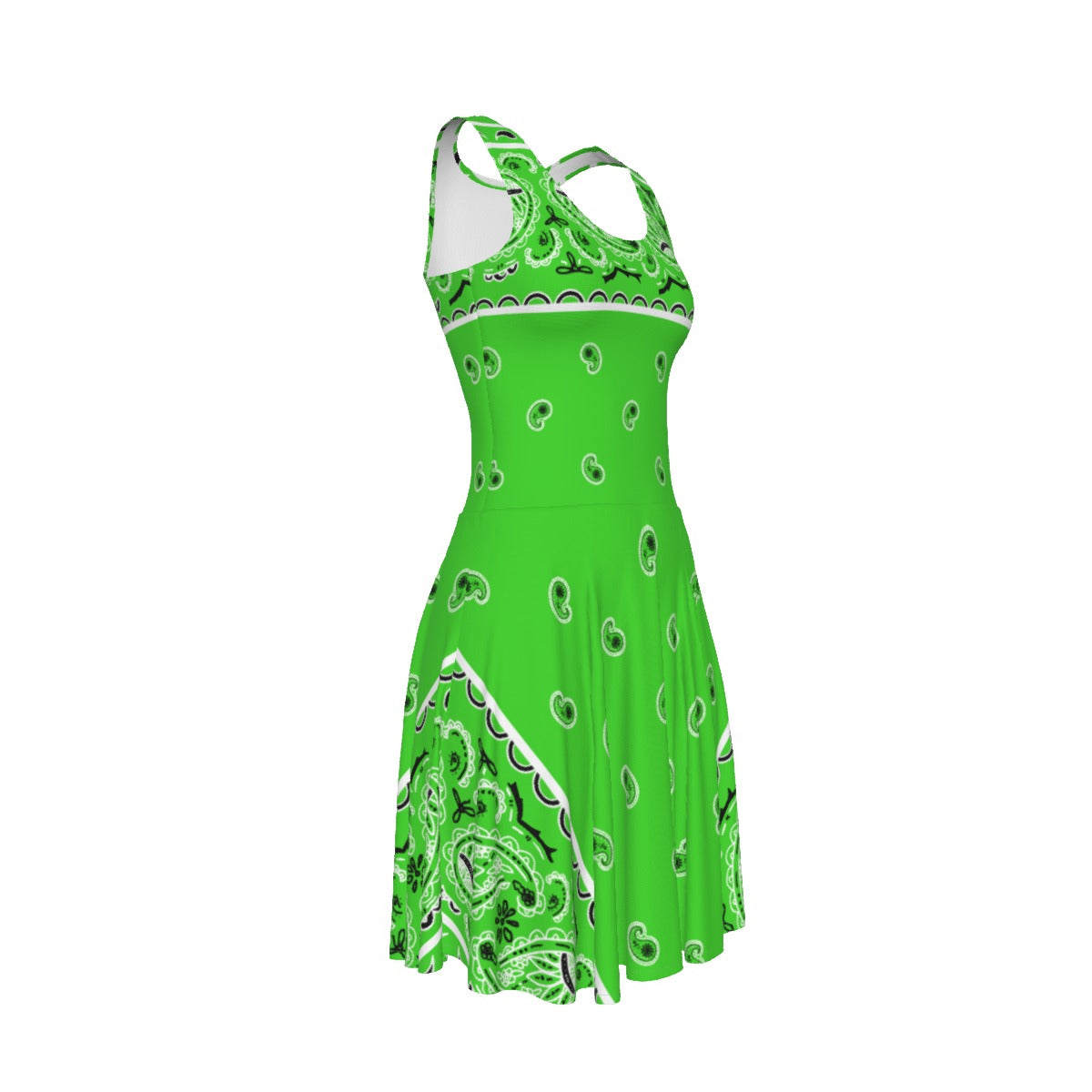 Sleeveless Bandana Dress - Bright Green