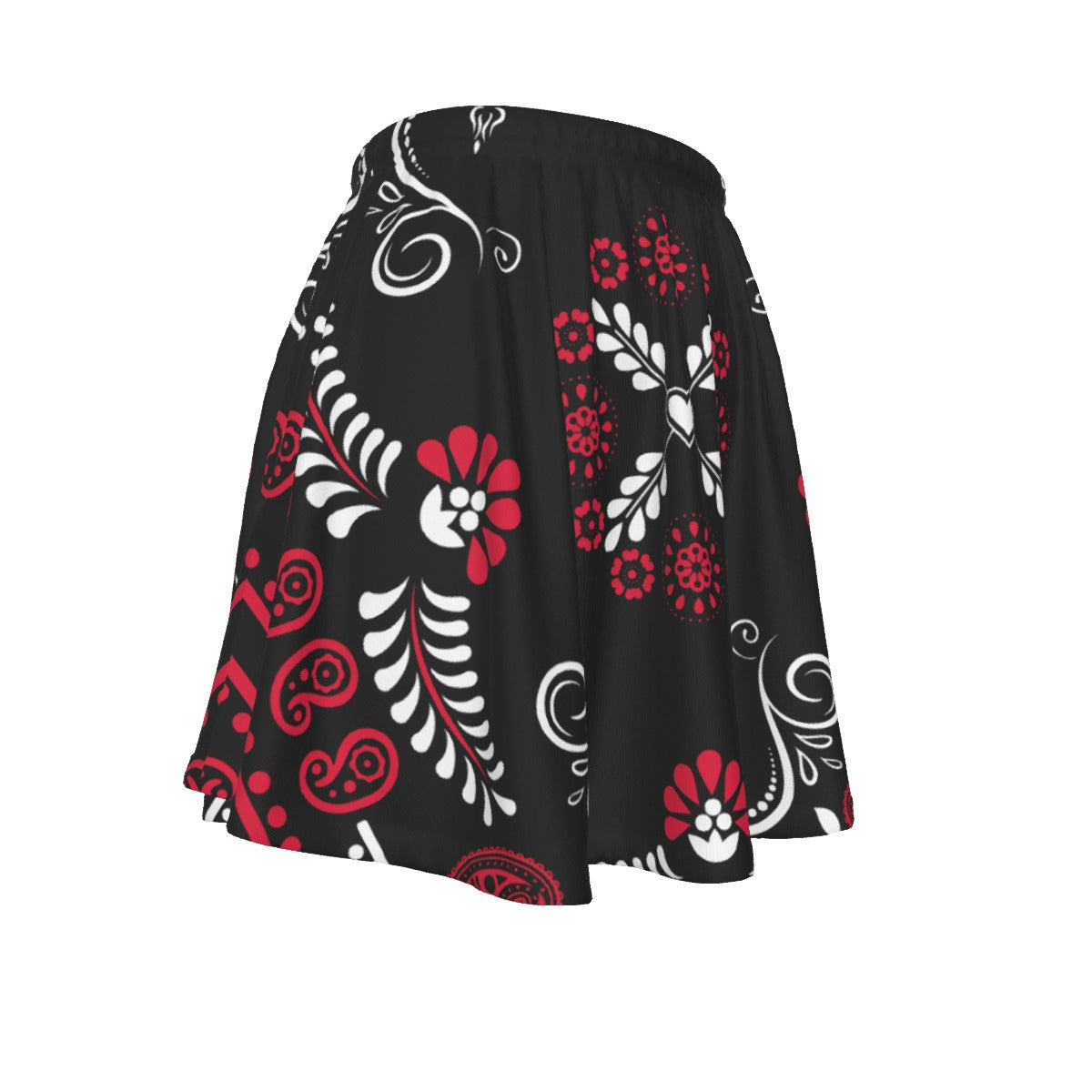 Black, Red and White Sweetheart Skirt