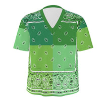 Scrubs - 4 Greens Square Bandana Scrubs w Green Bottoms