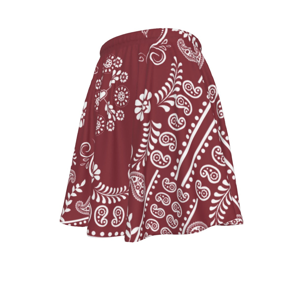 Leftfront view of Maron Sweetheart Skirt