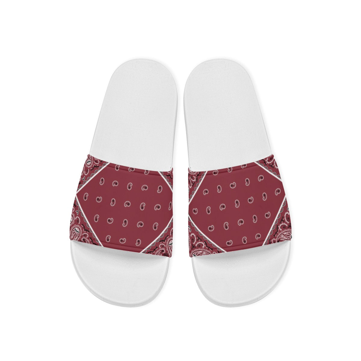 Maroon Diamond OG Bandana Slides