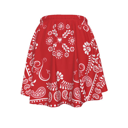 Back of Red Sweetheart Skirt