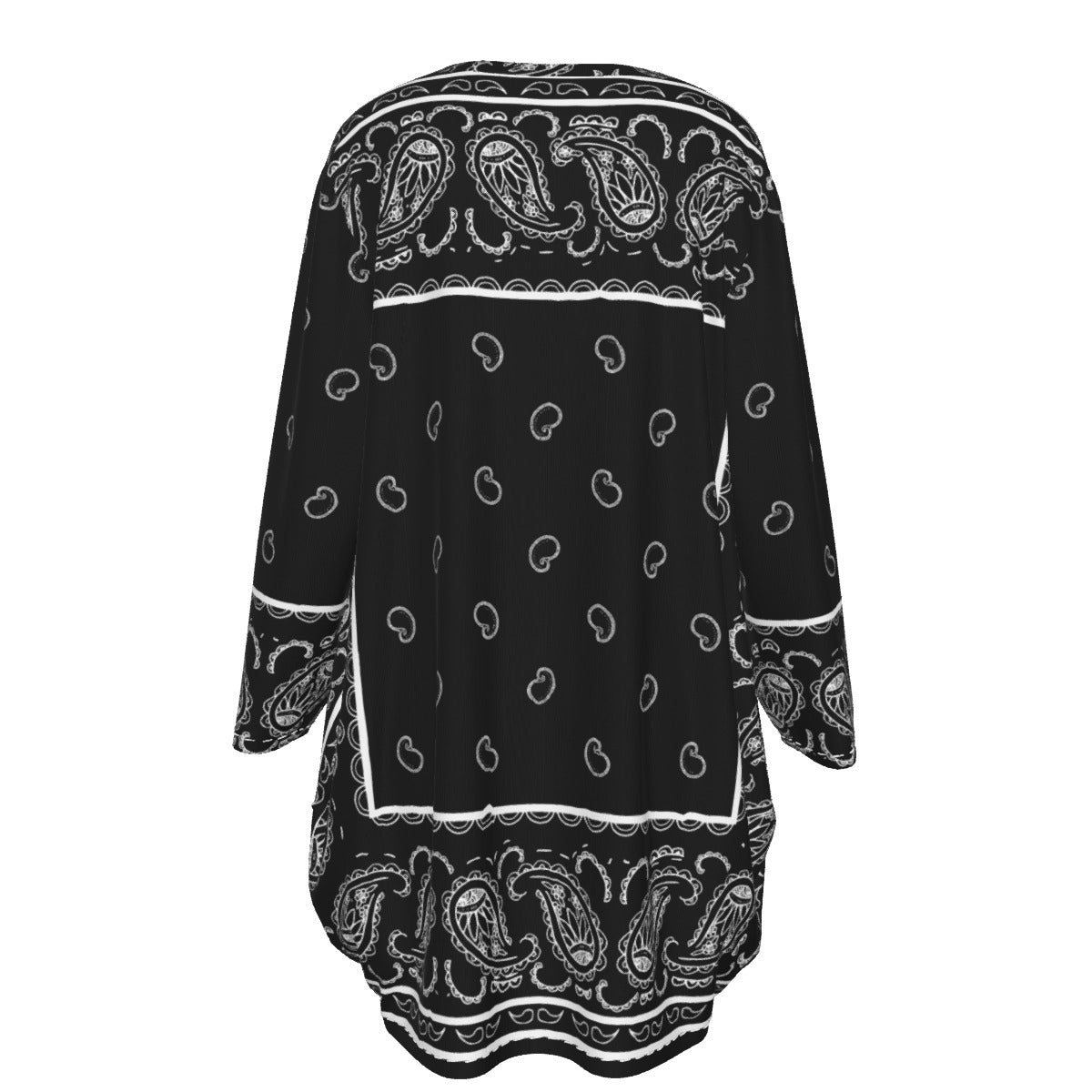 Crew Neck Dress Loose Fit - Black
