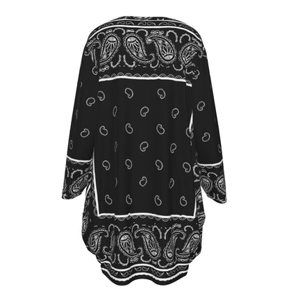 Crew Neck Dress Loose Fit - Black